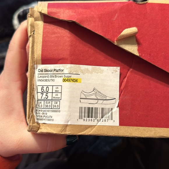 Black & leopard print Old Skool Platform Vans - Picture 7 of 7